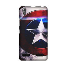 Captain America Shield Mobile Back Case for Lenovo A6000 (Design - 250)