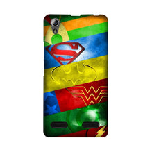 Superheros Logo Mobile Back Case for Lenovo A6000 (Design - 251)