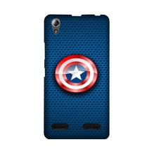 Captain America Shield Mobile Back Case for Lenovo A6000 (Design - 253)