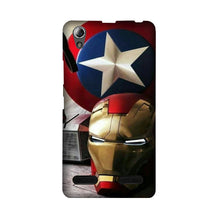 Ironman Captain America Mobile Back Case for Lenovo A6000 (Design - 254)