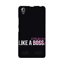 Like a Girl Boss Mobile Back Case for Lenovo A6000 (Design - 265)