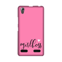 Girl Boss Pink Mobile Back Case for Lenovo A6000 (Design - 269)