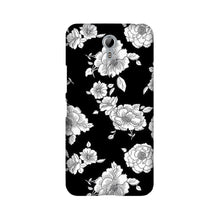 White flowers Black Background Mobile Back Case for Lenovo Zuk Z1 (Design - 9)