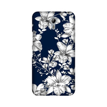 White flowers Blue Background Mobile Back Case for Lenovo Zuk Z1 (Design - 14)