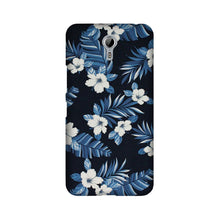 White flowers Blue Background2 Mobile Back Case for Lenovo Zuk Z1 (Design - 15)