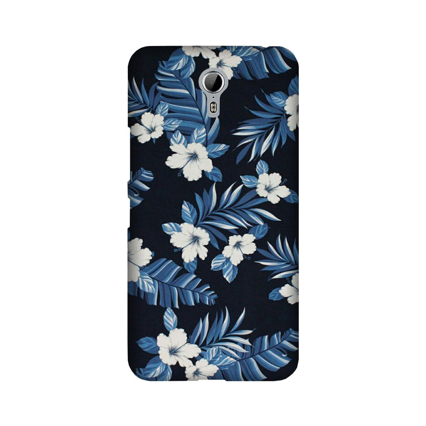 White flowers Blue Background2 Case for Lenovo Zuk Z1