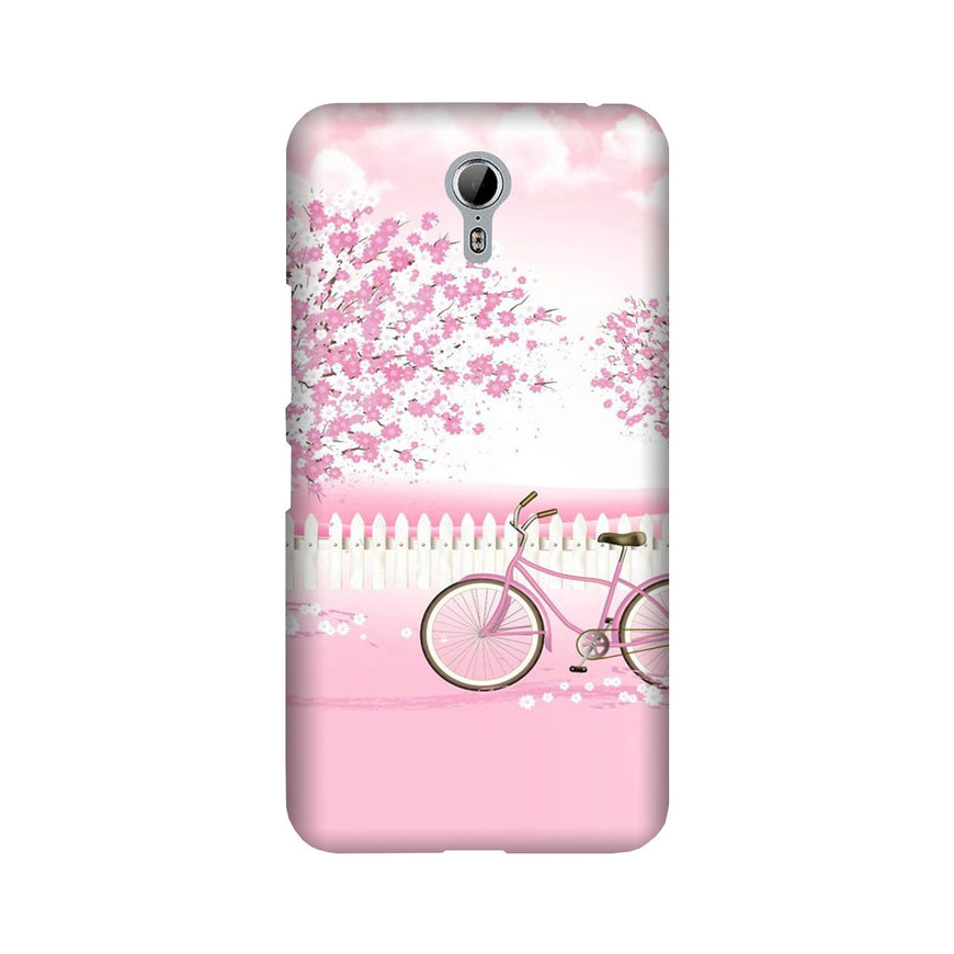 Pink Flowers Cycle Case for Lenovo Zuk Z1  (Design - 102)