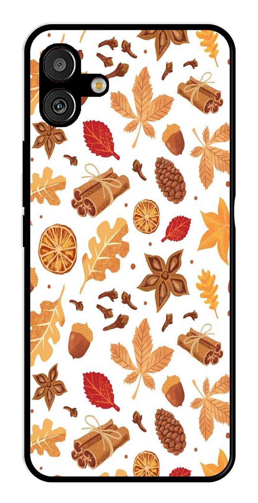 Autumn Leaf Metal Mobile Case for Samsung Galaxy F14 5G   (Design No -19)