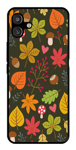 Leaves Design Metal Mobile Case for Samsung Galaxy M13 5G   (Design No -51)