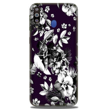 white flowers Mobile Back Case for Samsung Galaxy A20s (Design - 7)