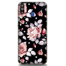 Pink rose Mobile Back Case for Samsung Galaxy A20s (Design - 12)