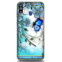 Blue Butterfly Mobile Back Case for Samsung Galaxy A20s (Design - 21)