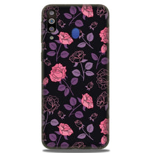 Rose Black Background Mobile Back Case for Samsung Galaxy A20s (Design - 27)