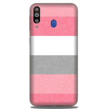 Pink white pattern Mobile Back Case for Samsung Galaxy A20s (Design - 55)