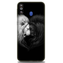 Dark White Lion Mobile Back Case for Samsung Galaxy A20s  (Design - 140)