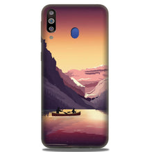 Mountains Boat Mobile Back Case for Samsung Galaxy A20s (Design - 181)