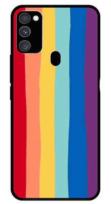 Rainbow MultiColor Metal Mobile Case for Samsung Galaxy M21