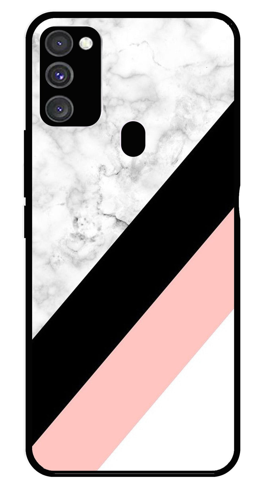 Marble Design Metal Mobile Case for Samsung Galaxy M30s   (Design No -24)