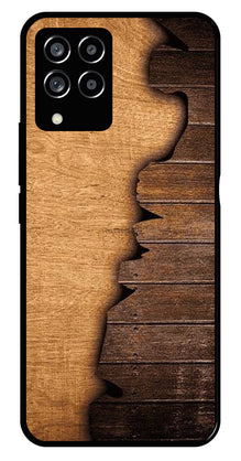 Wooden Design Metal Mobile Case for Samsung Galaxy M53 5G