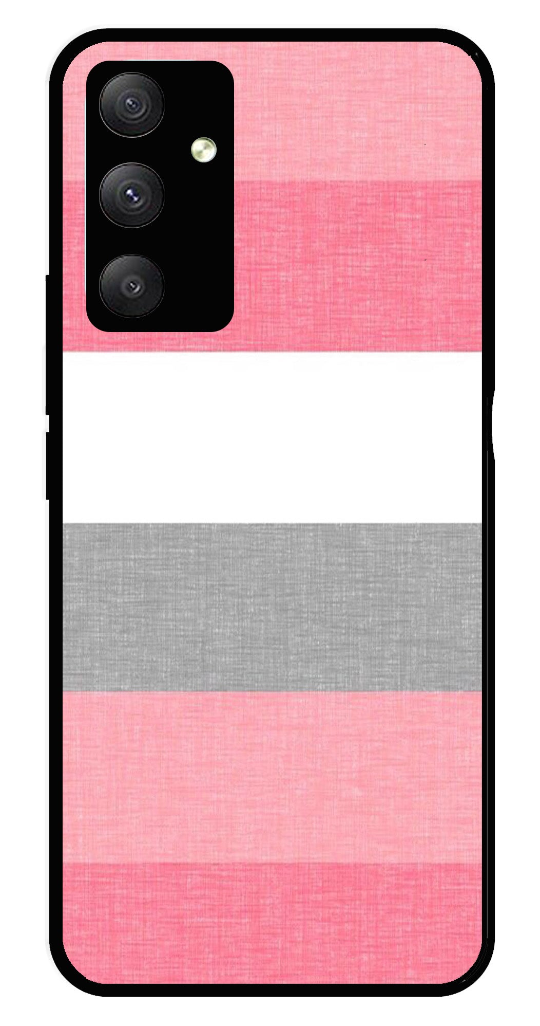 Pink Pattern Metal Mobile Case for Samsung Galaxy M34   (Design No -23)