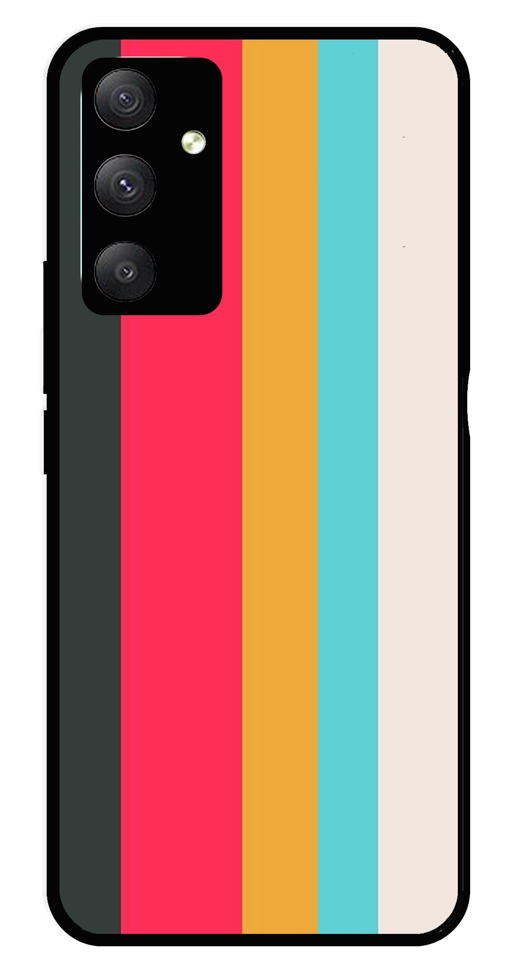 Muted Rainbow Metal Mobile Case for Samsung Galaxy M34   (Design No -31)