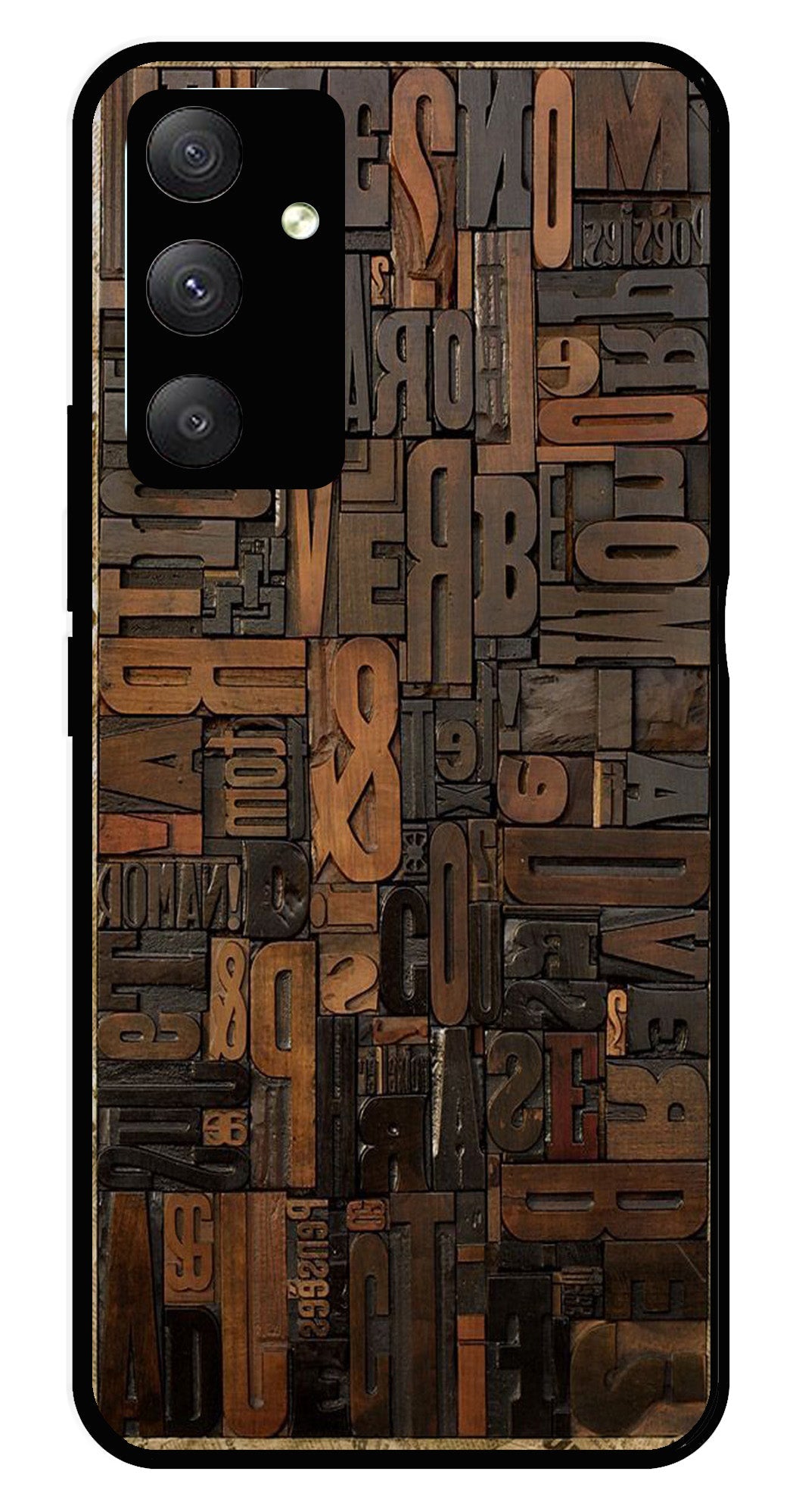 Alphabets Metal Mobile Case for Samsung Galaxy M34   (Design No -32)