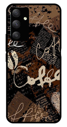 Coffee Pattern Metal Mobile Case for Samsung Galaxy A54