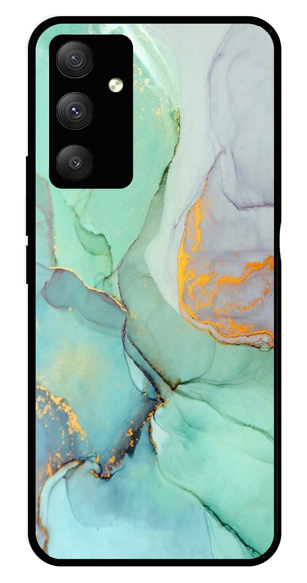 Marble Design Metal Mobile Case for Samsung Galaxy M34   (Design No -46)