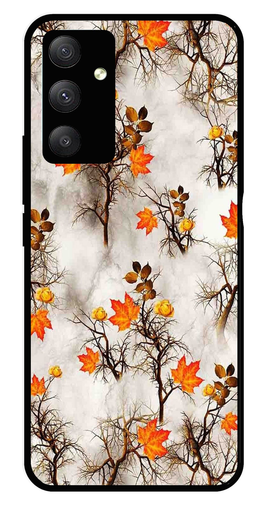 Autumn leaves Metal Mobile Case for Samsung Galaxy M34   (Design No -55)