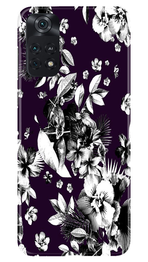 white flowers Case for Poco M4 Pro 4G