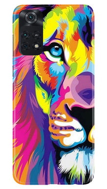 Colorful Lion Mobile Back Case for Poco M4 Pro 4G  (Design - 110)