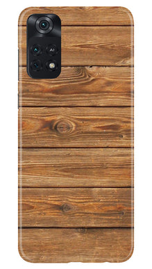 Wooden Look Mobile Back Case for Poco M4 Pro 4G  (Design - 113)