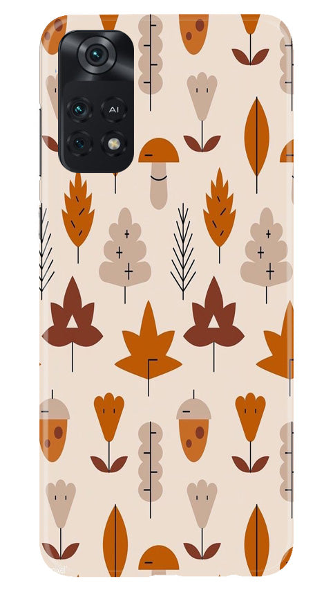 Leaf Pattern Art Case for Poco M4 Pro 4G  (Design - 132)