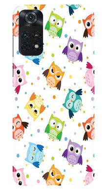 Owl Baground Pattern shore Mobile Back Case for Poco M4 Pro 4G (Design - 13)