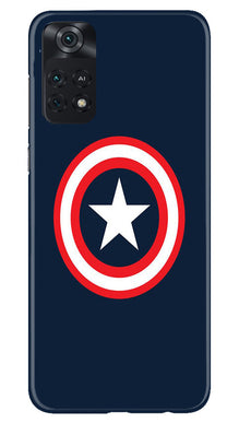 Captain America Mobile Back Case for Poco M4 Pro 4G (Design - 42)