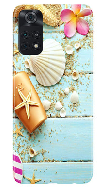 Sea Shells Mobile Back Case for Poco M4 Pro 4G (Design - 63)