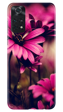 Purple Daisy Mobile Back Case for Poco M4 Pro 4G (Design - 65)