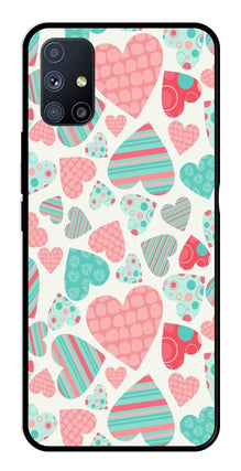 Hearts Pattern Metal Mobile Case for Samsung Galaxy A71