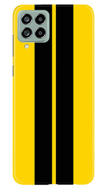 Black Yellow Pattern Mobile Back Case for Samsung Galaxy M53 5G (Design - 336)