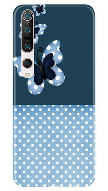 White dots Butterfly Mobile Back Case for Xiaomi Mi 10 (Design - 31)