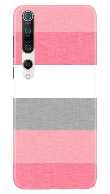 Pink white pattern Mobile Back Case for Xiaomi Mi 10 (Design - 55)