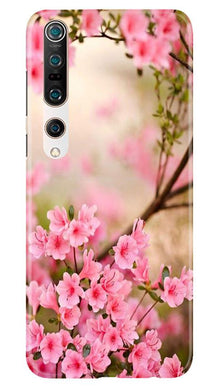 Pink flowers Mobile Back Case for Xiaomi Mi 10 (Design - 69)