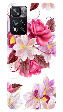 Beautiful flowers Mobile Back Case for Xiaomi Mi 11i 5G (Design - 23)