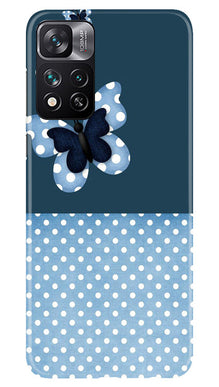 White dots Butterfly Mobile Back Case for Xiaomi Mi 11i 5G (Design - 31)