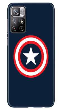 Captain America Mobile Back Case for Redmi Note 11 (Design - 42)