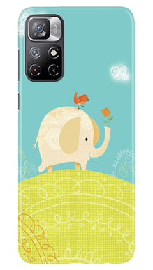 Elephant Painting Mobile Back Case for Redmi Note 11 (Design - 46)