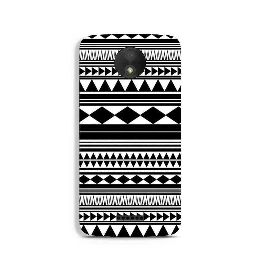 Black white Pattern Case for Moto C Plus