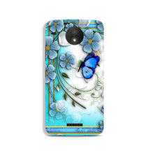 Blue Butterfly Case for Moto C Plus