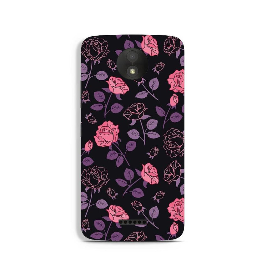 Rose Black Background Case for Moto C