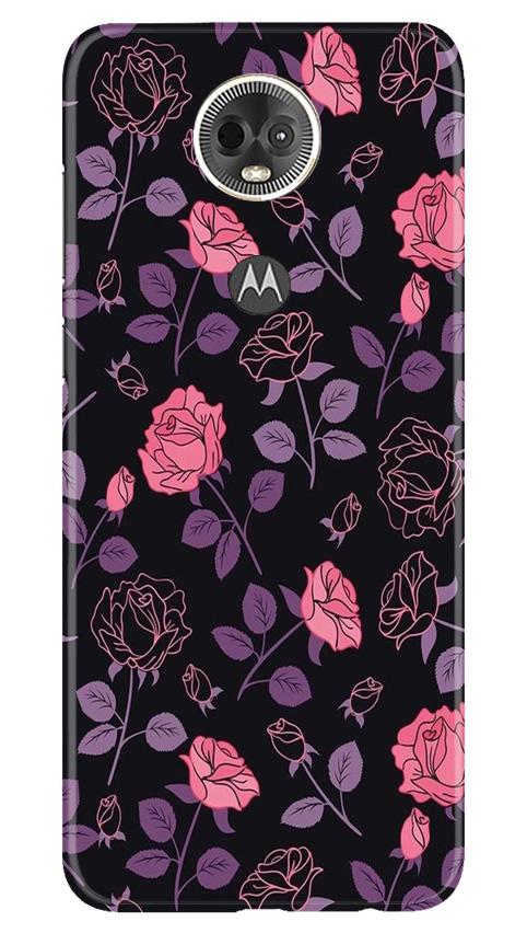 Rose Black Background Case for Moto E5 Plus